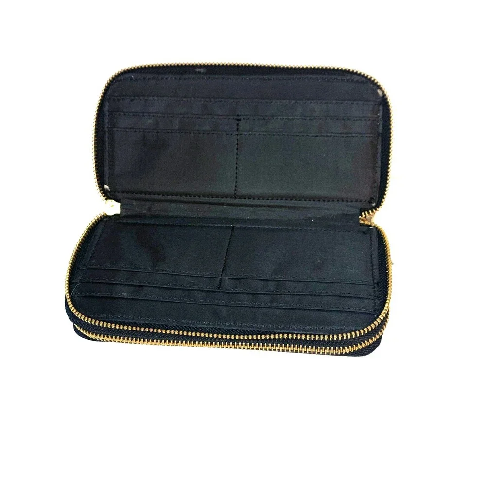 Retro Marilyn Monroe Eiffel Tower Vintage Collage Double Zip Wallet